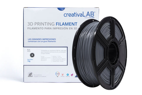 Filamento CreativaLab 1.75mm PLA 1 kg Gris