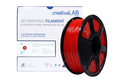 Filamento CreativaLab 1.75mm PLA 1 kg Rojo