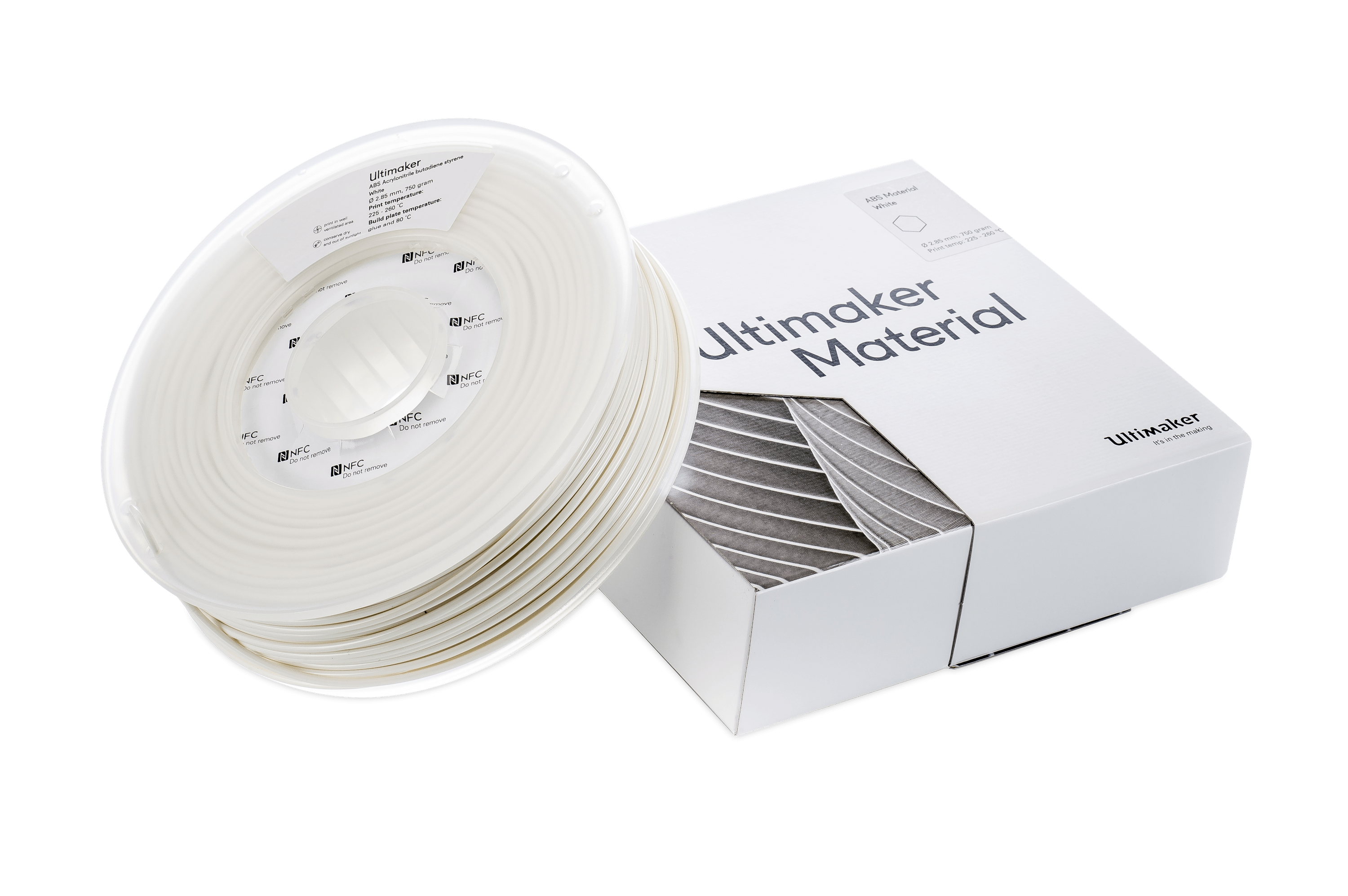 Filamento Ultimaker ABS M2560 Blanco 750GR / 2.85mm