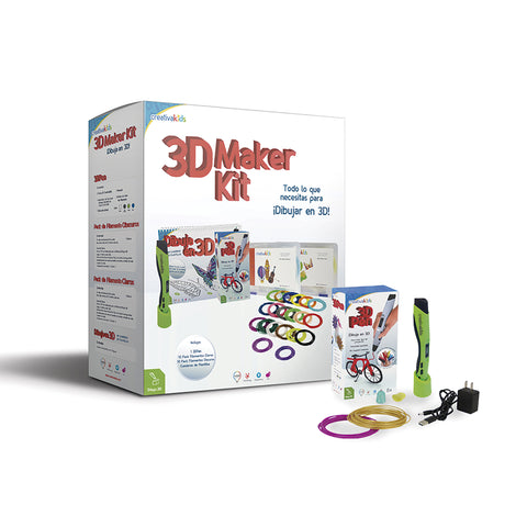3D Maker Kit Verde - Kit de dibujo 3D