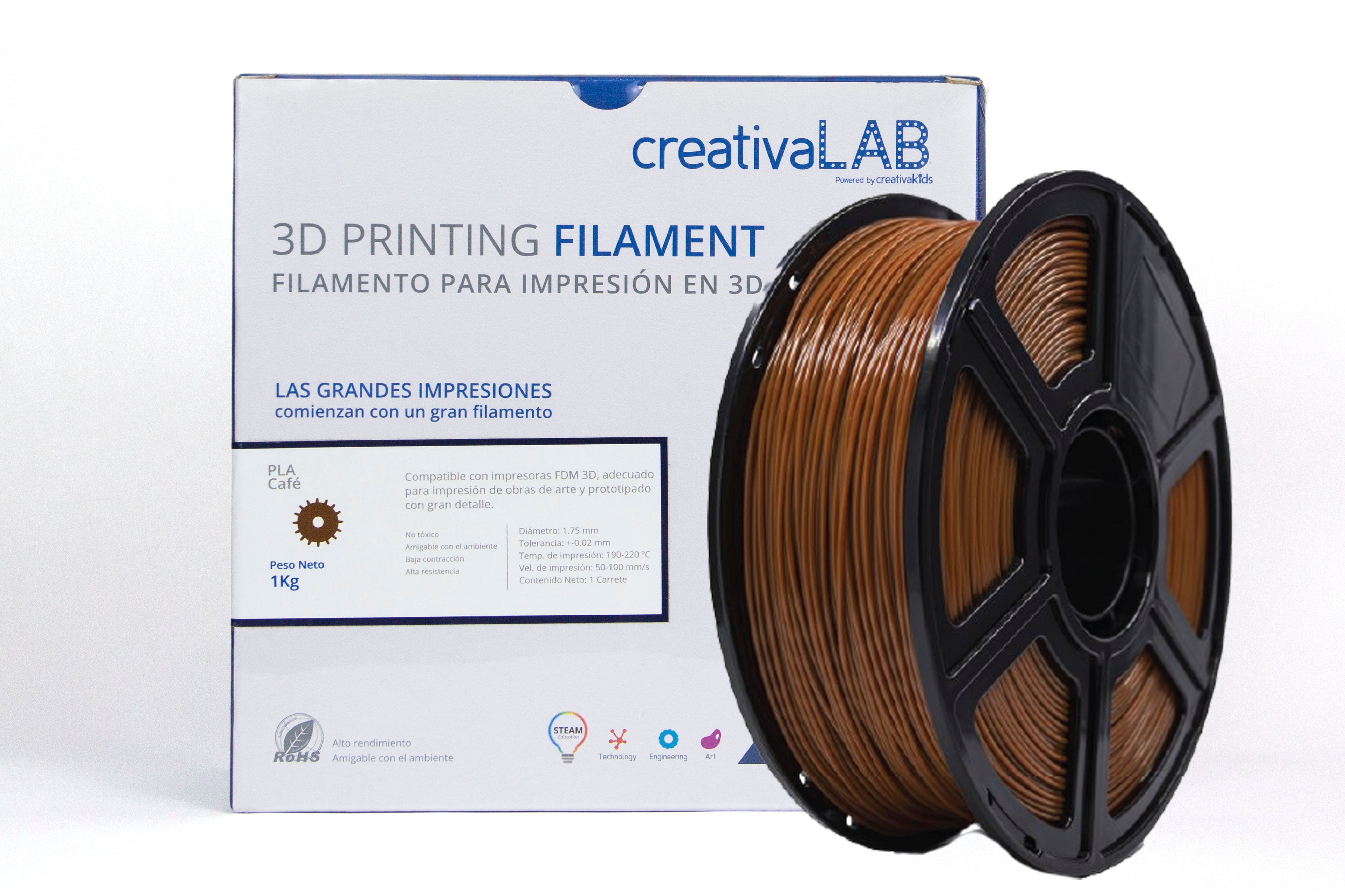 Filamento PLA 1.75 mm, PLA Filamento de Impresión 3D 1.75mm Materiales  Precisión +/- 0.02 mm 1kg/un carrete, Color Blanco