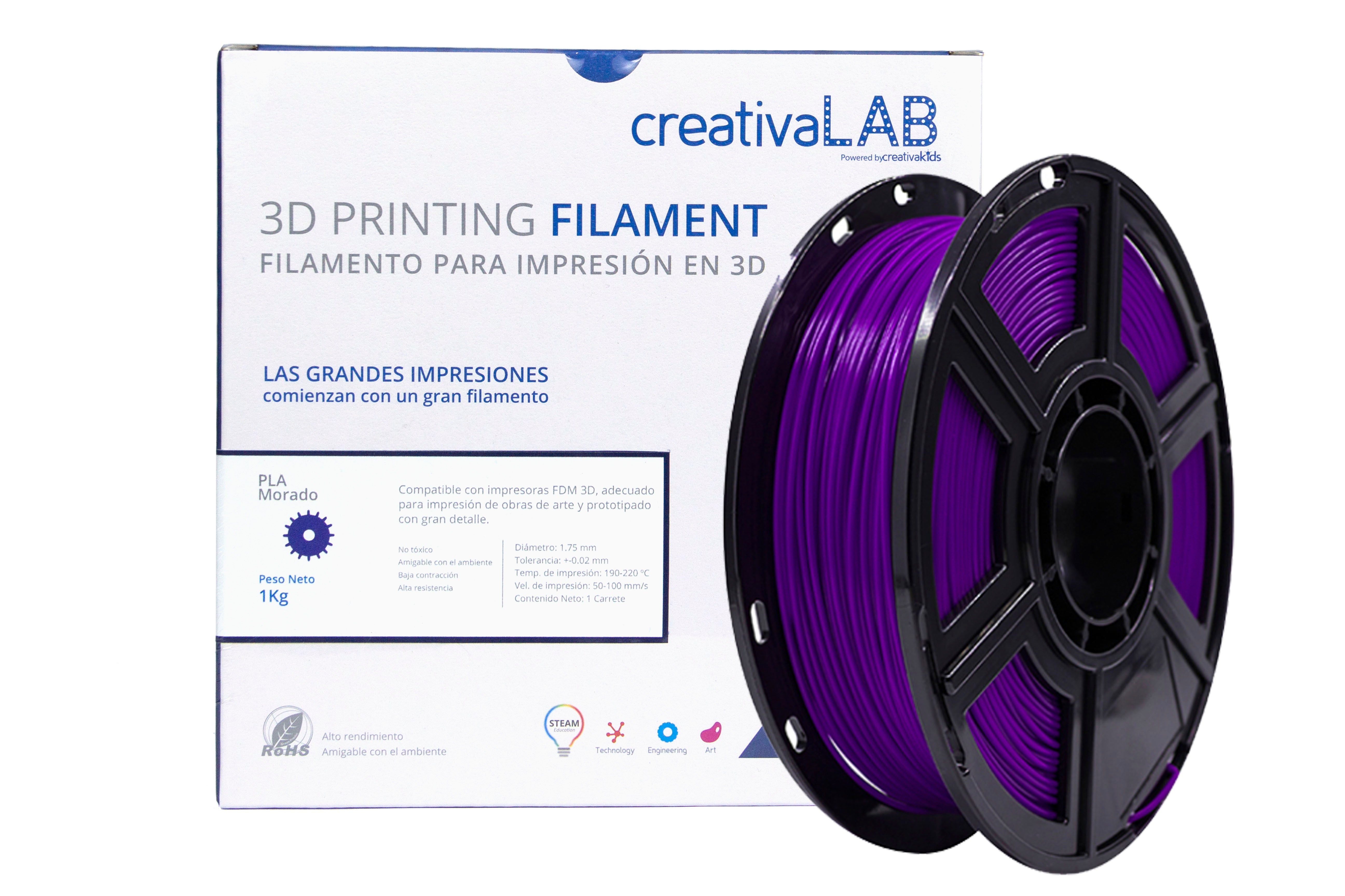 Filamento PLA 1,75, filamento de impresora 3D, filamento PLA de 75 mm (4 x  250 g) para impresora 3D : : Industria, empresas y ciencia