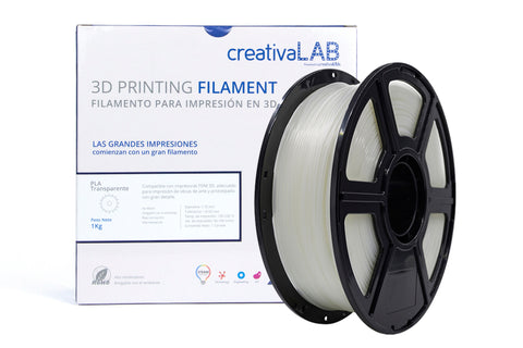 Filamento CreativaLab 1.75mm PLA 1 kg Transparente